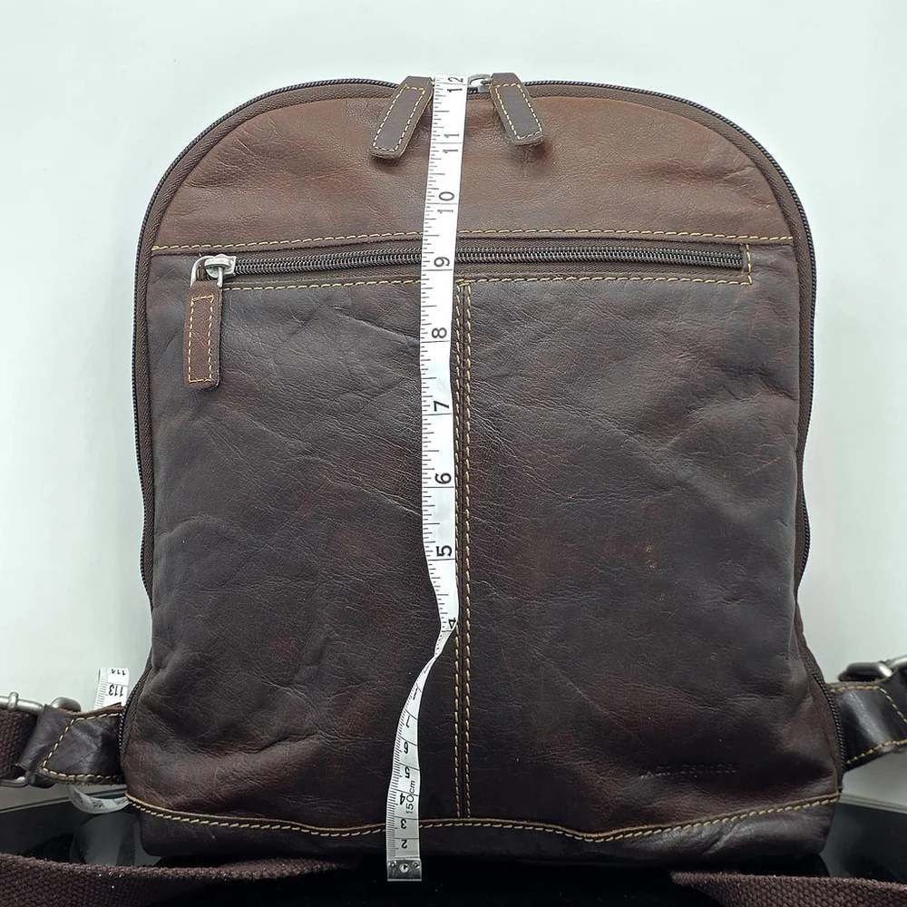Americana Workwear Jack Georges Sling Bag Unisex 12″×11″ Dark Brown Leather